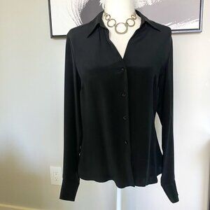 INC Sz. 8 Black Silk Blouse